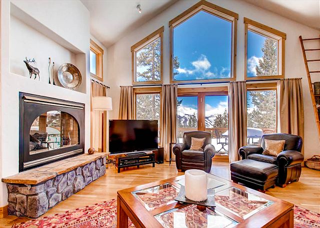 Expansive living room with great views