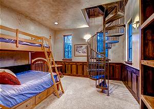 Secret Room off of Kitchen – sleeps 3 in one Captain’s Bunk