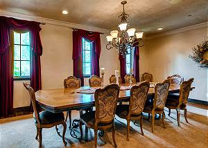 Dining area seats 10