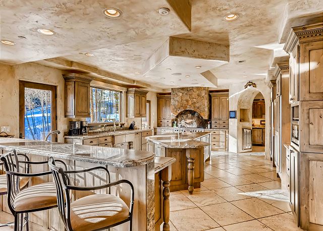 is the heart of the chateau and features professional-grade appliances