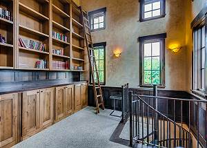 Reading nook above secret bunk