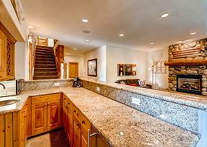 Lower level wet bar