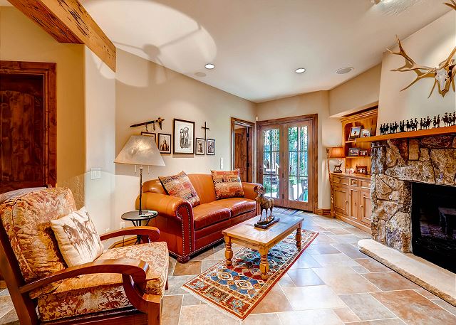 Lower Level Den with Gas Fireplace