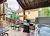 Raven's Call deck with hot tub and BBQ gas grill