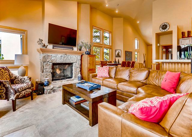 with gas fireplace and TV viewing for later in the day!