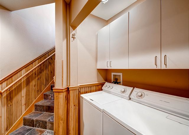 Washer & Dryer located on lower level near entry from garage