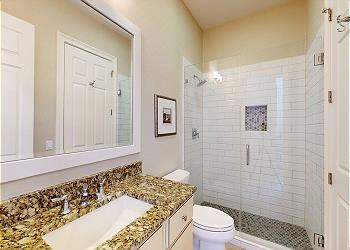 Guest Bathroom with Tiled Walk-in Shower