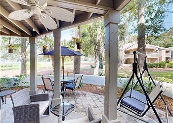 Private Patio with View of the Robert Trent Jones Golf Course