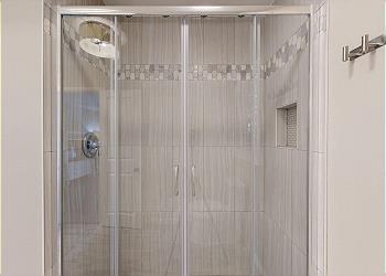 Primary Bathroom with Tiled Walk-in Shower