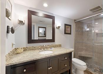 Primary Bathroom with Tiled Walk-in Shower