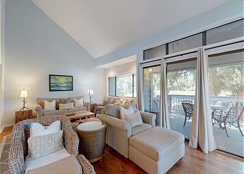 Living Room with Access to Private Deck
