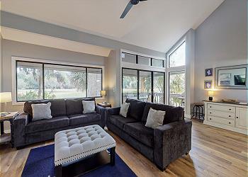 Living Room with View of the George Fazio Golf Course