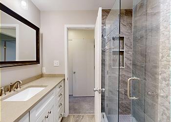 Primary Bathroom with Tiled Walk-in Shower