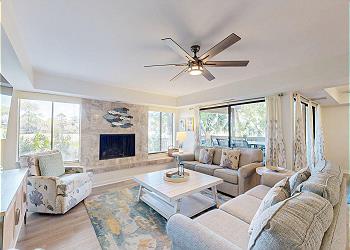 Living Room with View of the George Fazio Golf Course
