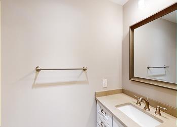 Newly Updated Primary Bathroom Second Stone Vanity