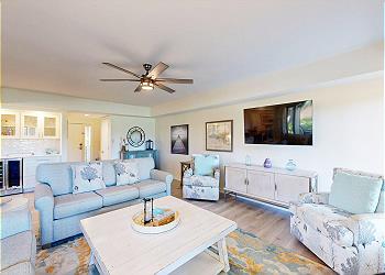 Living Room with Coastal Furnishings