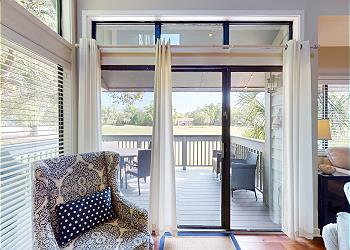 Living Room with Access to Private Deck