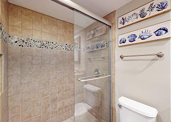 Primary Bathroom with Tiled Walk-in Shower