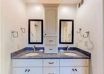 Primary Bathroom with Two Sink Vanity