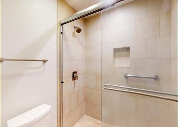 Primary Bathroom with Tiled Walk-in Shower