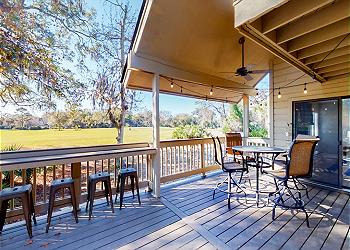 Private Deck with Bar Seating and Dining