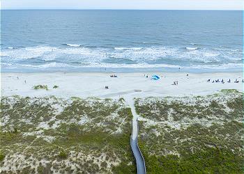Aerial View of Villamare Community Beach Access