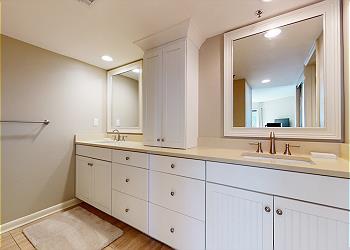 Primary Bathroom with His and Hers Vanities