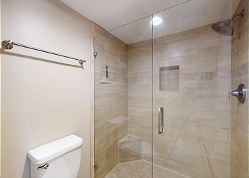 Primary Bathroom with Tiled Walk-in Shower