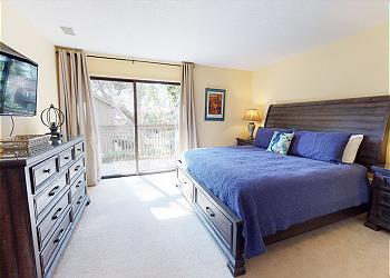Upstairs Guest Bedroom with Slider to Private Balcony