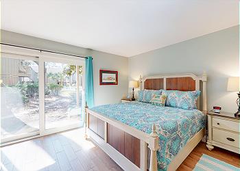 Downstairs Primary Bedroom King with Updated Bedding