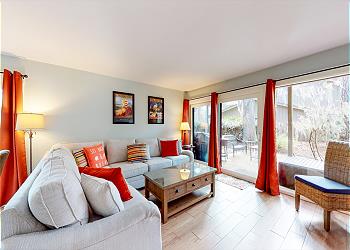 Living Room with Slider to Private Patio