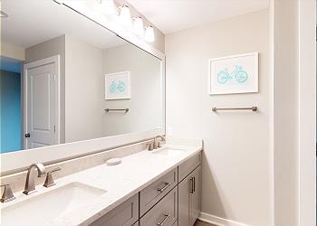 Primary Bathroom with Double Sink Vanity