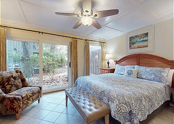 First Floor Primary Bedroom with Access to Private Patio