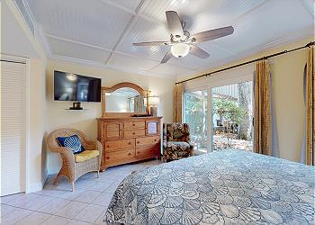First Floor Primary Bedroom with HDTV