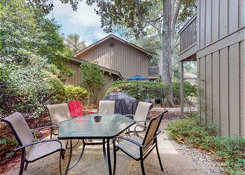 Outdoor Dining with Gas and Charcoal Grill
