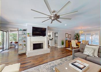 Living Room with Large Smart TV