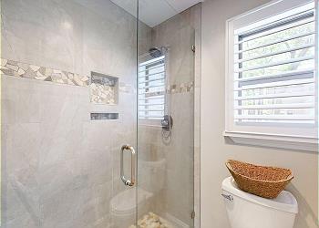 Primary Bathroom with Tiled Walk-in Shower