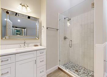 Primary Bathroom with Tiled Walk-in Shower