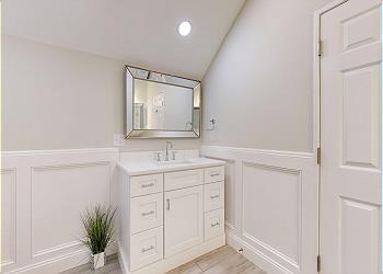 Primary Bathroom with His and Hers Vanities