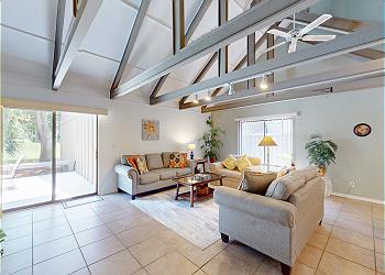 Living Room with Access to Private Deck