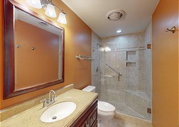 Primary Bedroom with Tiled Walk-in Shower