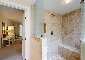 Primary Bathroom with Tiled Walk-in Shower