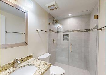 First Floor Guest Bathroom with Tiled Walk-in Shower