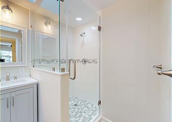 Newly Renovated Primary Bathroom with Tiled Walk-in Shower