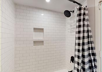 Guest Bathroom with Tiled Walk-in Shower