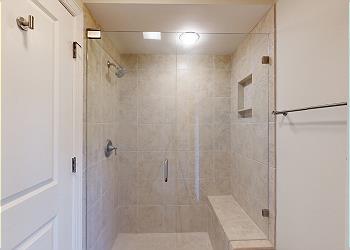 Primary Bathroom with Tiled Walk-in Shower