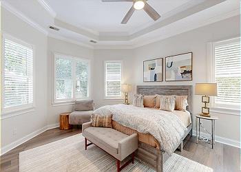 First Floor Primary Bedroom with King Size Bed