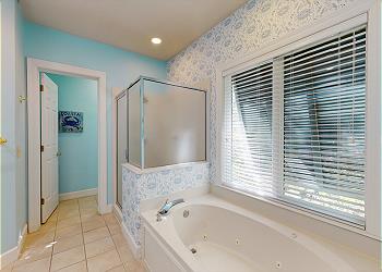 Primary Bathroom with Tub and Walk-in Shower