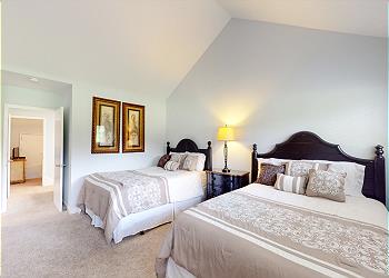Second Floor Guest Bedroom with Two Queen Beds