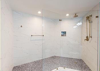 Primary Bathroom with Tiled Walk-in Shower